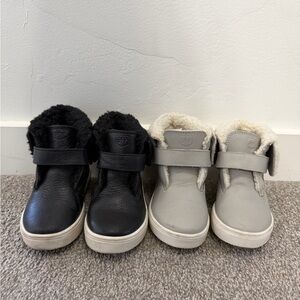 Freshly Picked High Top Sneaker Shoes with Faux Sherpa Fur Lining size Toddler 7
